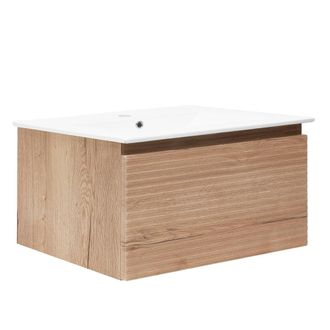 Puma Naturel - Savona Mueble De Ba&ntilde;o Con Lavabo 98x43x44,8, Roble Halifax Mate (savona100dh)
