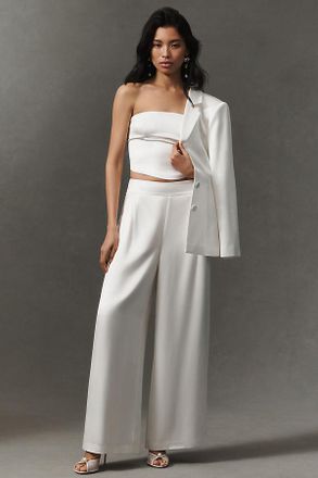 Mare Mare The Vienna Satin Wide-Leg Trousers by Mare Mare Pants