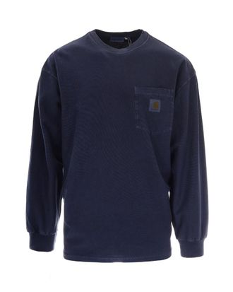 Carhartt Work in Progress Navy Blue Logo T-Shirts
