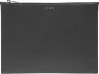 Saint Laurent Pre-owned Clutches, female, Black, Size: ONE SIZE Pre-owned Leather Clutch
