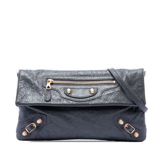 Balenciaga Pre-owned Balenciaga Lambskin Motocross Giant 12 Envelope Clutch With Strap Ladies E6J1BOBFENSF5O5I