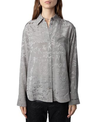 Zadig&Voltaire Morning Jac Manifesto Silk Shirt