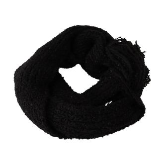 Dolce & Gabbana Fringe Sjaal - Dames - Wintersjaals - Zwart - ONE Size - Wol - Accessoires