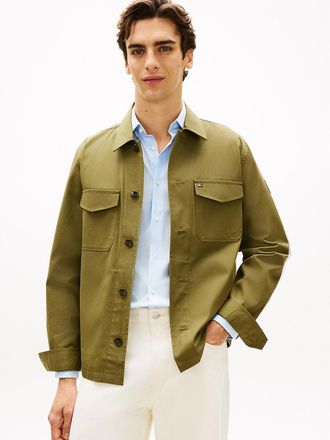 Tommy Hilfiger Mens Twill Shirt Jacket - Green - L