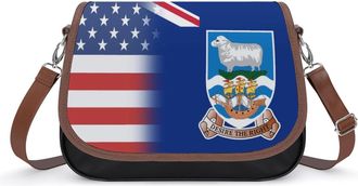 Generic US & Malvinas Islands Flag Fashion Womens Crossbody Bags Novelty Handbag Shoulder Bag Purse