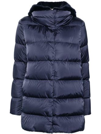 Herno layered-detail coat - Blue