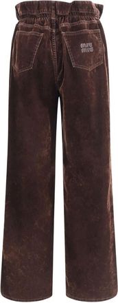 Miu Miu Pantaloni fluwelen chambray