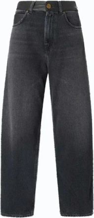 Pinko Estelle Wide Jeans - Dames - Loose Fit Jeans - Grijs - W29 - Katoen - Jeans