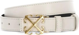Off-white signature Arrows motif-buckle leather belt - Neutrals