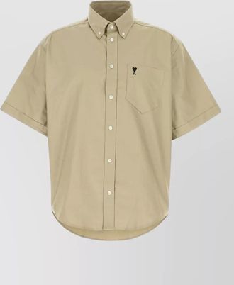 Ami oxford shirt short sleeves button down collar
