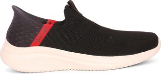 Skechers Mens Ultra Flex 3.0 Viewpoint Slip-in Loafer, Black red, 9 UK