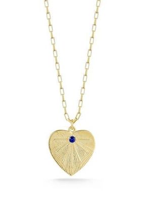 Sphera Milano 14K Gold Plated Sterling Silver & CZ Heart Pendant Necklace at Nordstrom Rack