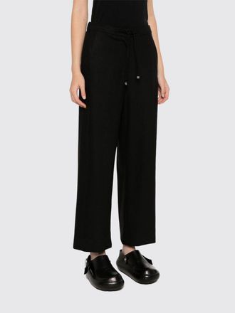 Max Mara S Max Mara Pantaloni a gamba larga in pura lana con coulisse in vita