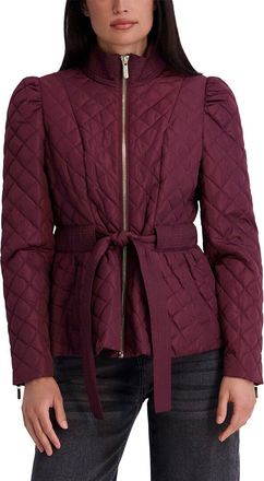 Kensie Quilted Peplum Jacket