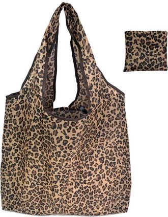 Generic JSGHGDF Foldable Shopping Bag Reusable & Convenient Bag Stylish & Practical Bag with Large Capacity Lightweight for Groceries, Leopard Print
