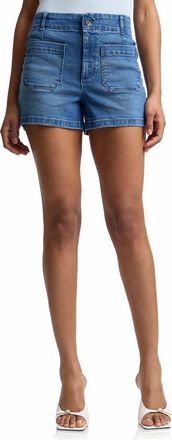 Bagatelle Patch Pocket Denim Shorts in Soho Wash at Nordstrom, Size 10