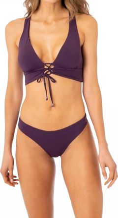 Maaji Womens Sublimity Bikini Bottom In Dark Grape