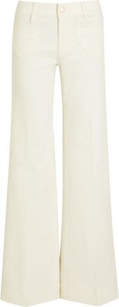 Alice & Olivia Slay Heart Wide-leg Jeans - Cream - 27 (W27 / UK8-10 / S)