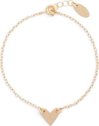 Nashelle Initial Heart Bracelet in Gold-C at Nordstrom