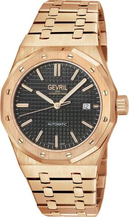 Gevril Group Gotham Bracelet Strap Automatic Watch, 41mm in Rose Gold at Nordstrom Rack