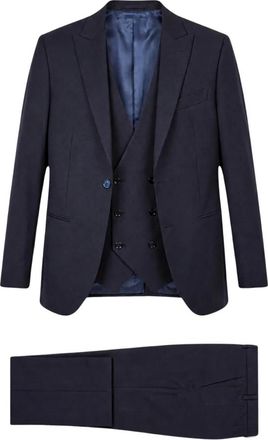 Luigi Bianchi Mantova 3438 Driekwartpak - Heren - Business pakken - Blauw - M - Kostuums