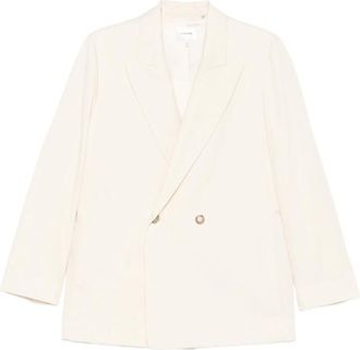 Frame Denim The Lounge Double-breasted Peak-lapel Blazer