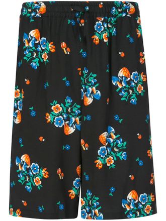 Opening Ceremony floral print shorts - unisex - Rayon/Viscose - S - Black