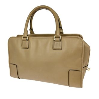 Loewe Amazona Bag Leather Beige Leather Handbag (Pre-Owned)