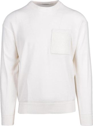 KANGRA Pullover Girocollo - Heren - Ronde hals truien - Beige - L - Wol - Truien & Vesten