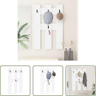 vidaXL vidaXL Appendiabiti per ingresso - Appendiabiti a muro Bianco 65 x 3 x 100 cm Legno multistrato
