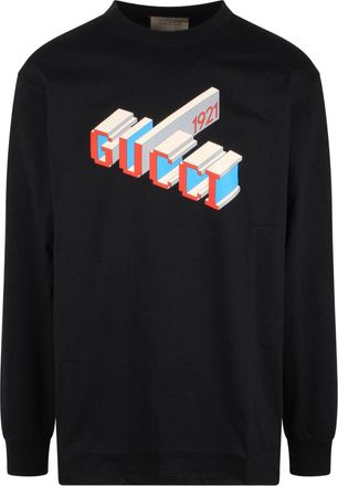 Gucci Cotton Jersey Long Sleeve T-shirt Black 774304-XJF69-1152