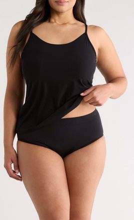 Nordstrom Everyday Invisible Edge Tank in Black at Nordstrom, Size 1X