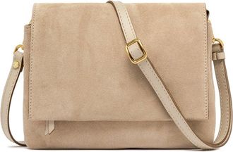 Gianni Chiarini Rectangular Suede Bag With Adjustable Strap And Contrast Zippers