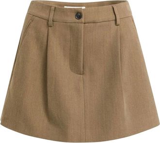 YaYa Minifalda pantal&oacute;n plisada - Shorts - Mujer - Marr&oacute;n - 2XS