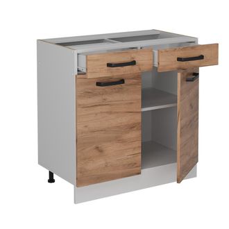 Vicco Mueble Bajo De Cocina R-line, Roble Dorado, 80 Cm Sin Encimera
