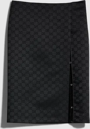 Gucci GG Viscose Jacquard Skirt, Black, Ready-to-wear