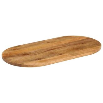 Berkfield Home Table Top 120x60x3.8 cm Oval Solid Wood Mango in Brown