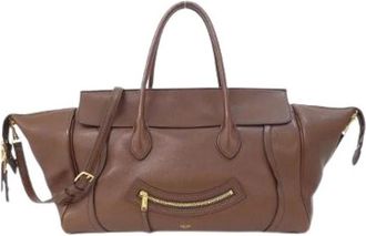 Celine Pre-owned Luggage Lambskin Bag - Dames - Vintage Handtas - Bruin - ONE Size - Leer - Vintage