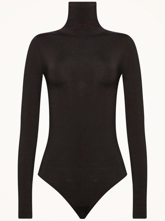Wolford Black Colorado Matte Knit Turtleneck Bodysuit