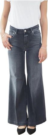 Closed Wide Fit Glow Up Jeans - Dames - Flared Jeans - Grijs - W27 - Katoen - Jeans