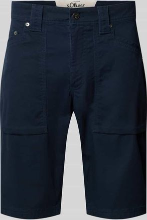 s.Oliver Black Label Regular Fit Cargoshorts aus Baumwoll-Mix in Blau, Gr&ouml;&szlig;e 33