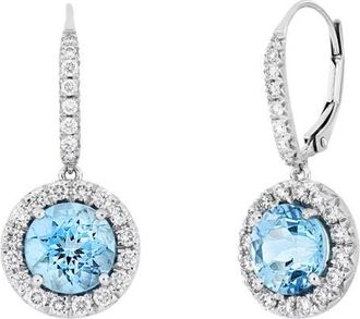 Bony Levy Aquamarine & Diamond Earrings in White Gold/dia/aqua at Nordstrom