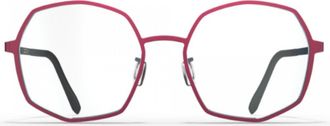 Blackfin Bf1081 Sable Geometric Frame Eyeglasses in Muted Reddish Tone