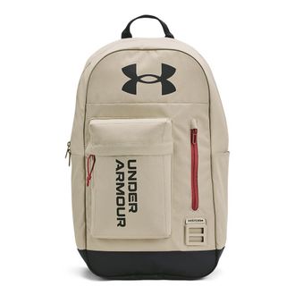 Under Armour Unisexs Halftime Backpack, (289) Khaki Base/Sedona Red/Anthracite, One Size