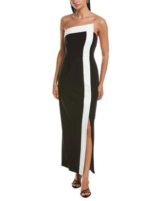 Milly Milly Garcelle Strapless Asymmetric Column Gown