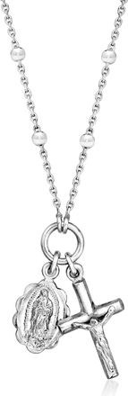 Ross-Simons Italian Sterling Silver Religious Charm Necklace