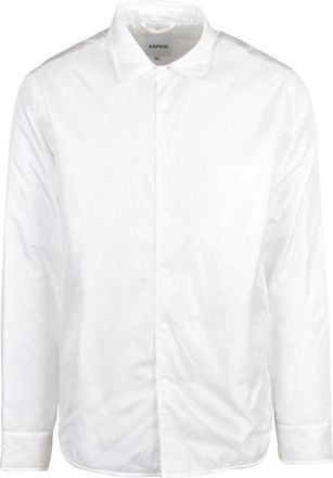 Aspesi Gewatteerd overhemd - Heren - Casual Overhemden - Wit - XL - Overhemden