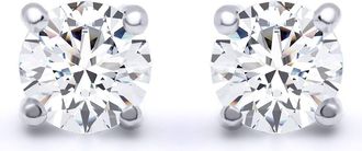 Jewelco London 9ct White Gold 1ct D/VS Lab Grown Diamond Solitaire Stud Earrings - LAB9E096-100