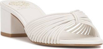 Vince Camuto Lendry Knotted Sandal in Bianco Soft Nappa Silk at Nordstrom Rack, Size 6.5