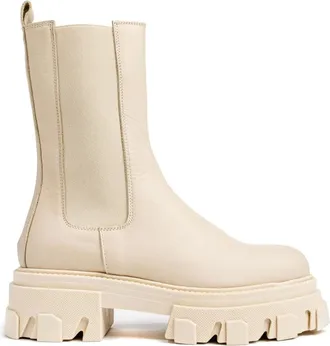 VAMSKO Vamsko, Schoenen, Dames, Beige, 40 EU, Leer, Molly Hoge Enkellaarsjes